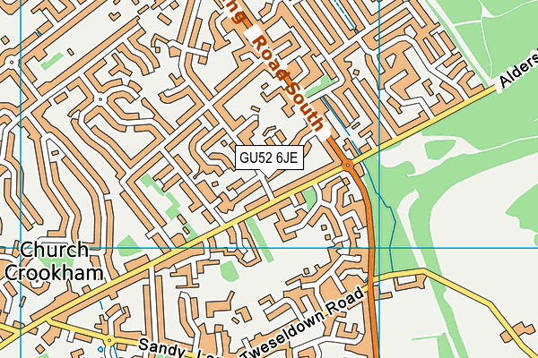 GU52 6JE map - OS VectorMap District (Ordnance Survey)