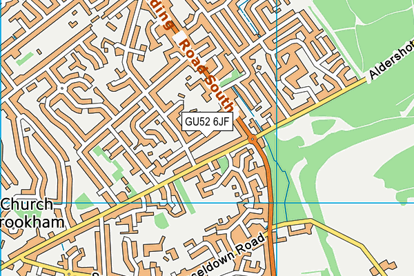 GU52 6JF map - OS VectorMap District (Ordnance Survey)