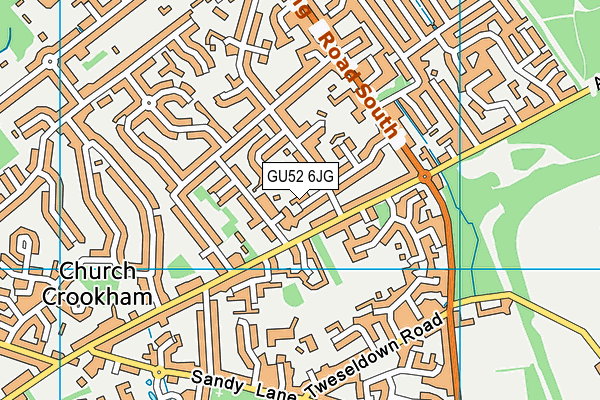 GU52 6JG map - OS VectorMap District (Ordnance Survey)