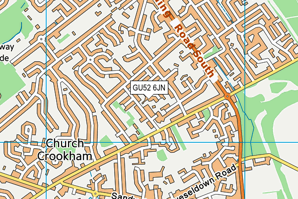 GU52 6JN map - OS VectorMap District (Ordnance Survey)