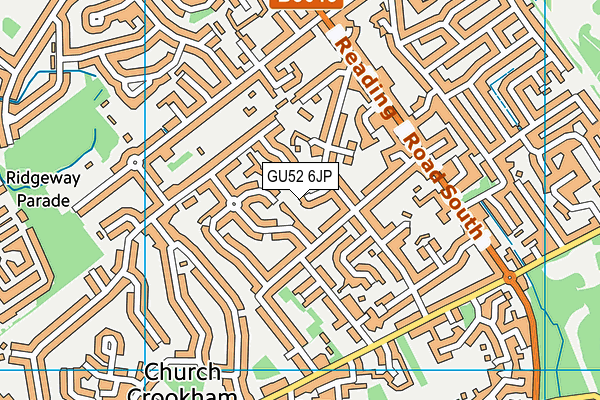 GU52 6JP map - OS VectorMap District (Ordnance Survey)