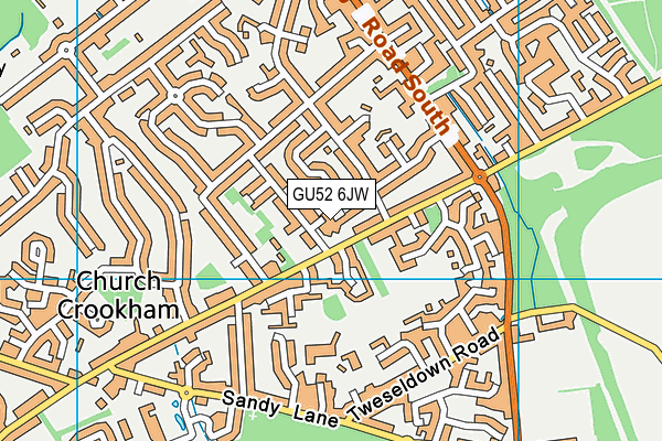 GU52 6JW map - OS VectorMap District (Ordnance Survey)