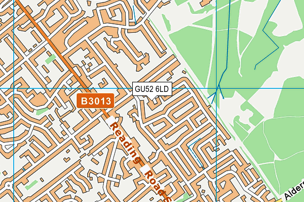 GU52 6LD map - OS VectorMap District (Ordnance Survey)
