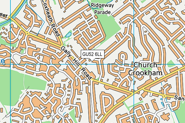 GU52 6LL map - OS VectorMap District (Ordnance Survey)