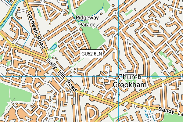 GU52 6LN map - OS VectorMap District (Ordnance Survey)