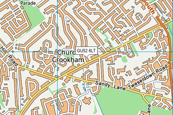 GU52 6LT map - OS VectorMap District (Ordnance Survey)