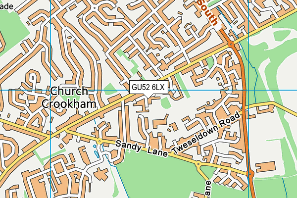 GU52 6LX map - OS VectorMap District (Ordnance Survey)