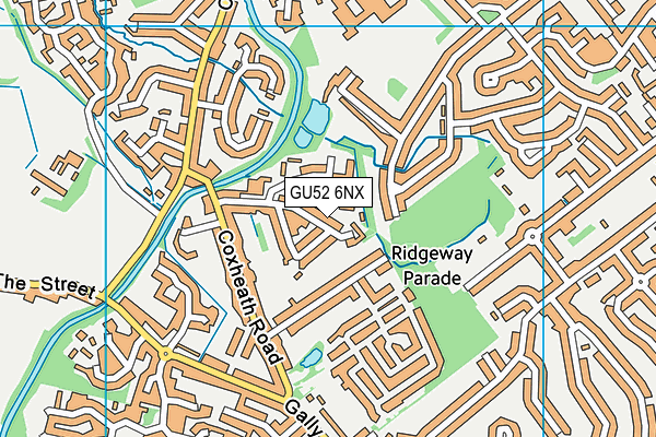 GU52 6NX map - OS VectorMap District (Ordnance Survey)