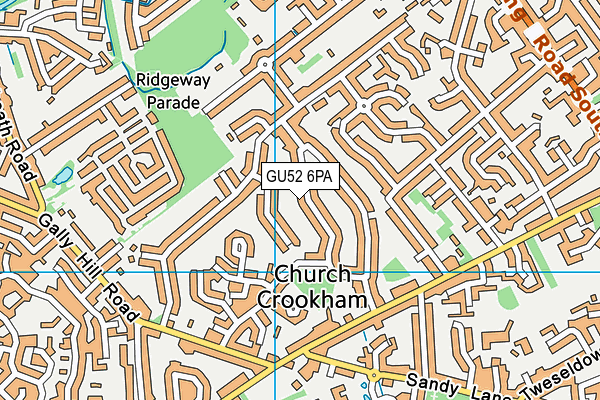 GU52 6PA map - OS VectorMap District (Ordnance Survey)