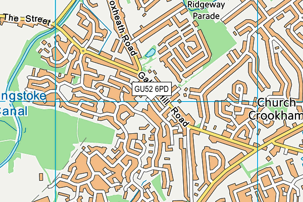 GU52 6PD map - OS VectorMap District (Ordnance Survey)