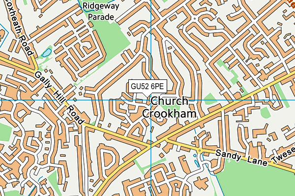 GU52 6PE map - OS VectorMap District (Ordnance Survey)