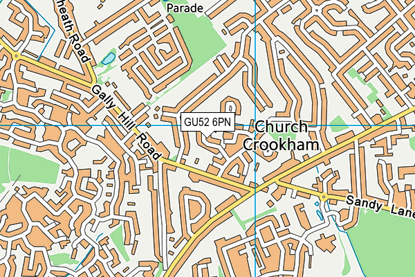 GU52 6PN map - OS VectorMap District (Ordnance Survey)