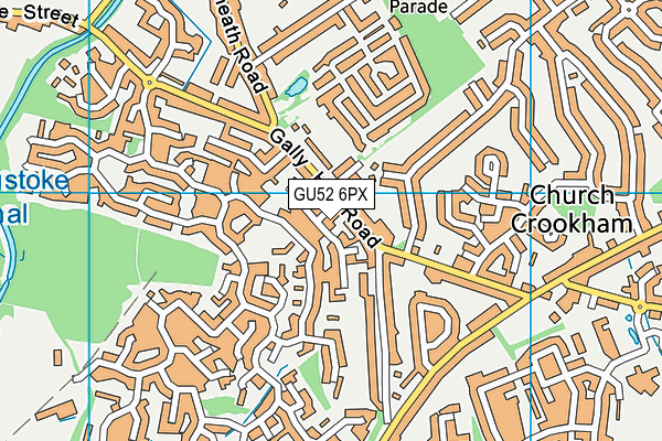 GU52 6PX map - OS VectorMap District (Ordnance Survey)