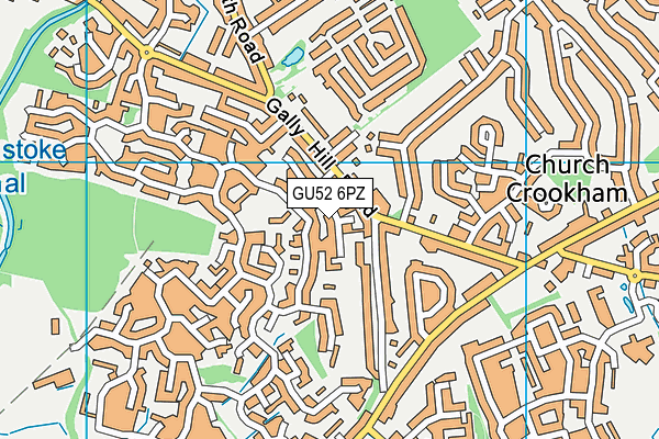 GU52 6PZ map - OS VectorMap District (Ordnance Survey)