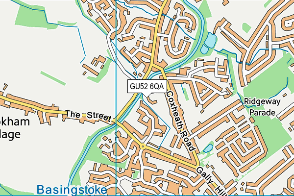 GU52 6QA map - OS VectorMap District (Ordnance Survey)