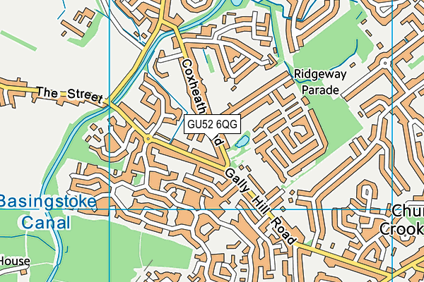 GU52 6QG map - OS VectorMap District (Ordnance Survey)