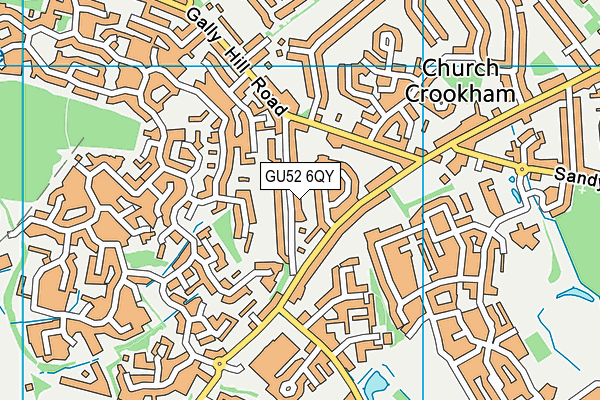 GU52 6QY map - OS VectorMap District (Ordnance Survey)