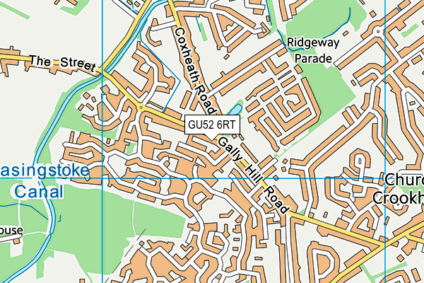 GU52 6RT map - OS VectorMap District (Ordnance Survey)