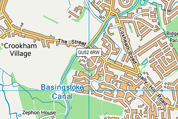 GU52 6RW map - OS VectorMap District (Ordnance Survey)