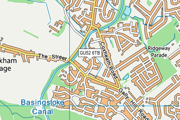 GU52 6TB map - OS VectorMap District (Ordnance Survey)