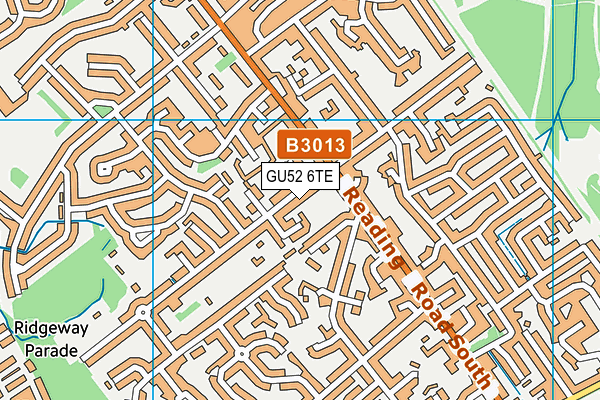 GU52 6TE map - OS VectorMap District (Ordnance Survey)