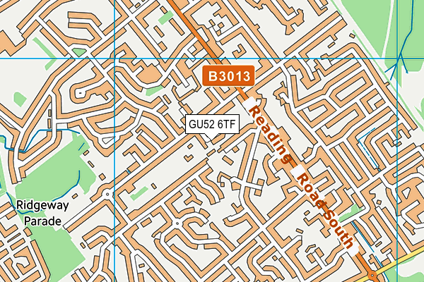 GU52 6TF map - OS VectorMap District (Ordnance Survey)