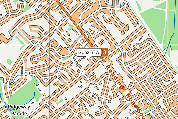GU52 6TW map - OS VectorMap District (Ordnance Survey)