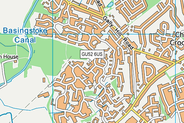 GU52 6US map - OS VectorMap District (Ordnance Survey)