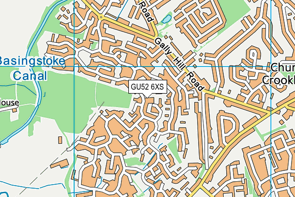 GU52 6XS map - OS VectorMap District (Ordnance Survey)