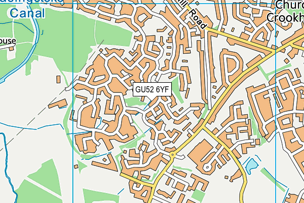 GU52 6YF map - OS VectorMap District (Ordnance Survey)