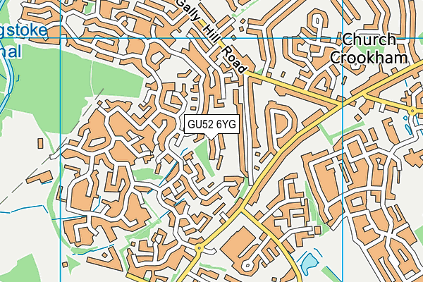 GU52 6YG map - OS VectorMap District (Ordnance Survey)
