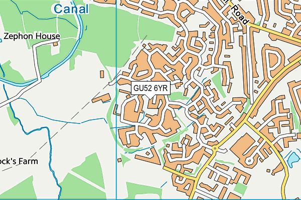 GU52 6YR map - OS VectorMap District (Ordnance Survey)