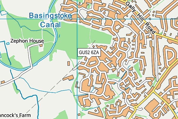 GU52 6ZA map - OS VectorMap District (Ordnance Survey)