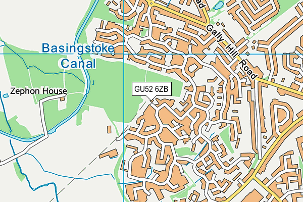 GU52 6ZB map - OS VectorMap District (Ordnance Survey)