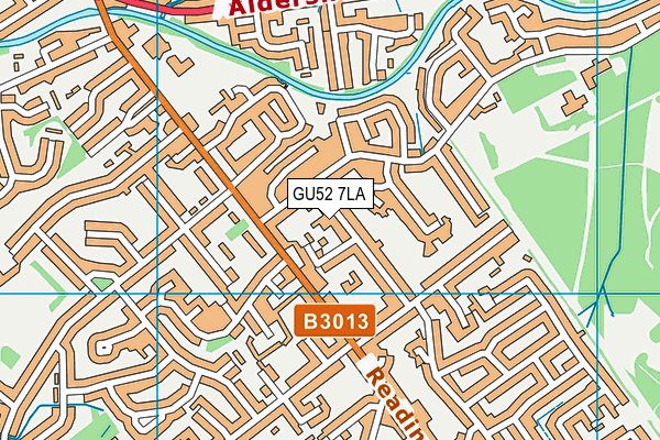 GU52 7LA map - OS VectorMap District (Ordnance Survey)