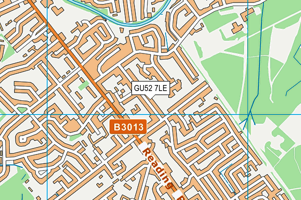 GU52 7LE map - OS VectorMap District (Ordnance Survey)