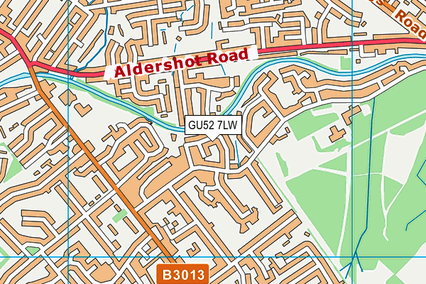 GU52 7LW map - OS VectorMap District (Ordnance Survey)