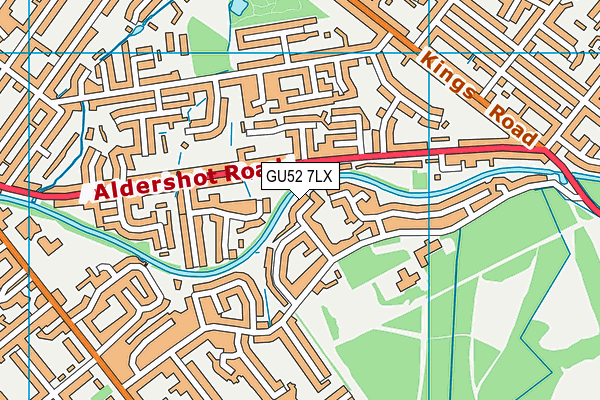 GU52 7LX map - OS VectorMap District (Ordnance Survey)