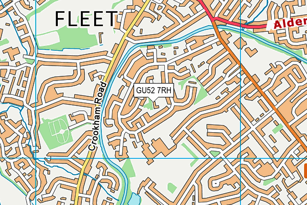 GU52 7RH map - OS VectorMap District (Ordnance Survey)