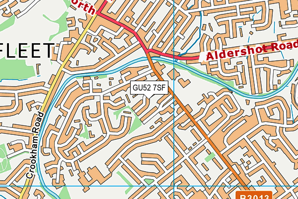 GU52 7SF map - OS VectorMap District (Ordnance Survey)
