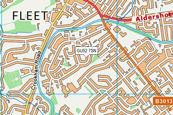 GU52 7SN map - OS VectorMap District (Ordnance Survey)