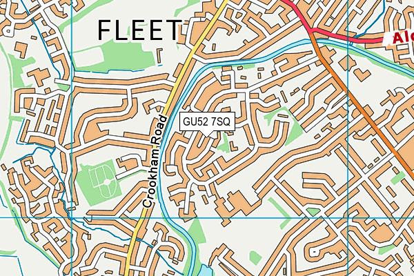 GU52 7SQ map - OS VectorMap District (Ordnance Survey)