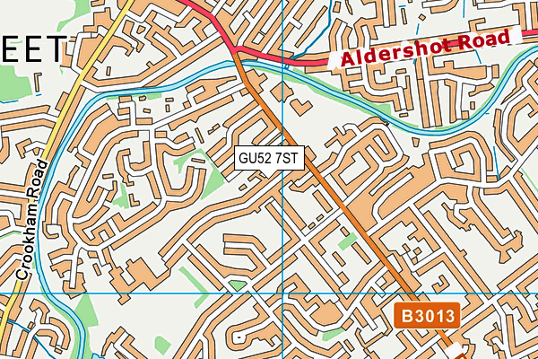 GU52 7ST map - OS VectorMap District (Ordnance Survey)