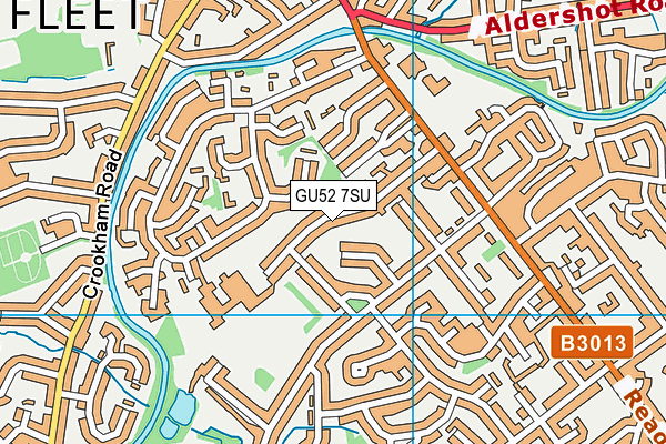 GU52 7SU map - OS VectorMap District (Ordnance Survey)