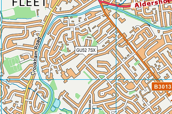 GU52 7SX map - OS VectorMap District (Ordnance Survey)