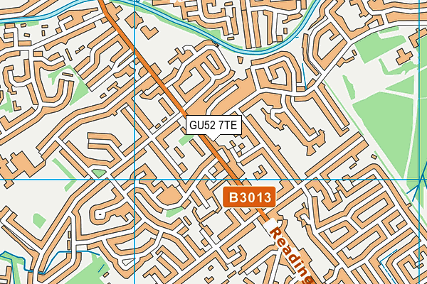 GU52 7TE map - OS VectorMap District (Ordnance Survey)