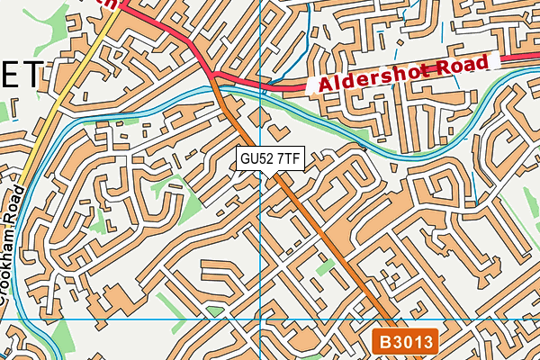 GU52 7TF map - OS VectorMap District (Ordnance Survey)