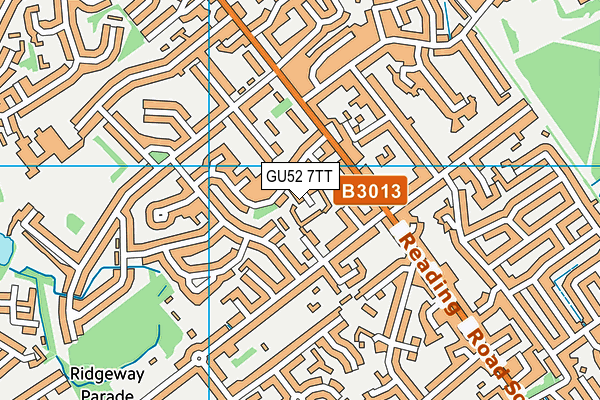 GU52 7TT map - OS VectorMap District (Ordnance Survey)