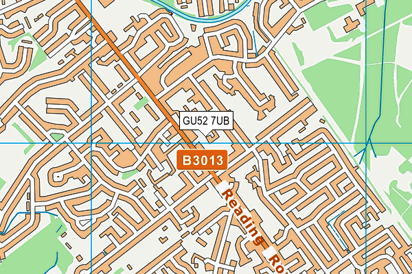 GU52 7UB map - OS VectorMap District (Ordnance Survey)