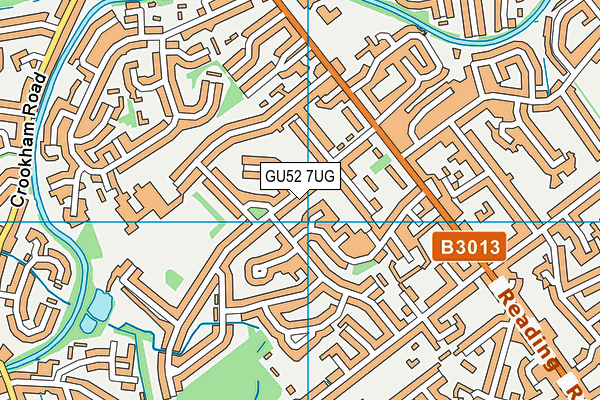 GU52 7UG map - OS VectorMap District (Ordnance Survey)